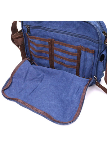 Сумка месенджер для чоловіків із щільного текстилю 22207 Синій Vintage (267925332)
