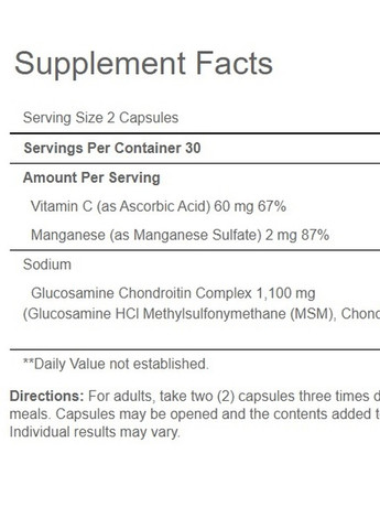 Puritan's Pride Glucosamine Chondroitin Complex 60 Caps Puritans Pride (257252638)