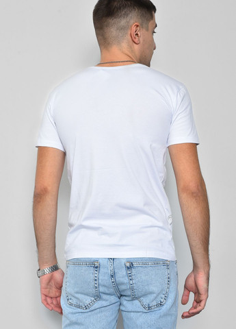 Біла футболка чоловіча білого кольору Let's Shop