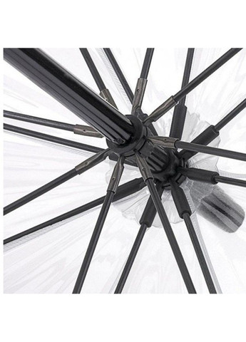 Механічна жіноча прозора парасолька-тростина BIRDCAGE-1 L041 - BLACK WHITE Fulton (262449499)