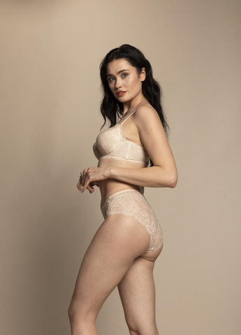 Бежевий бюстгальтер жіночий полупоролон lingerie maria 75c півонія 005 359 03 Effetto