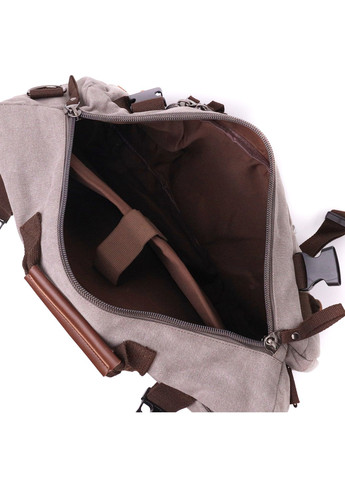 Рюкзак-трансформер у стилі мілітарі із щільного текстилю 22156 Сірий Vintage (267925298)