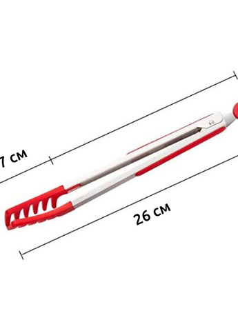 Щипцы грабли для спагетти пластиковые с ручками из нержавеющей стали и силикона 26 см Kitchen Master (275104097)