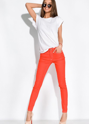Джинсы женские модель Skinny (Морковный) Time of Style - (261922358)