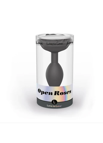 Силиконовая анальная пробка OPEN ROSES L SIZE - BLACK ONYX Love To Love (277236973)