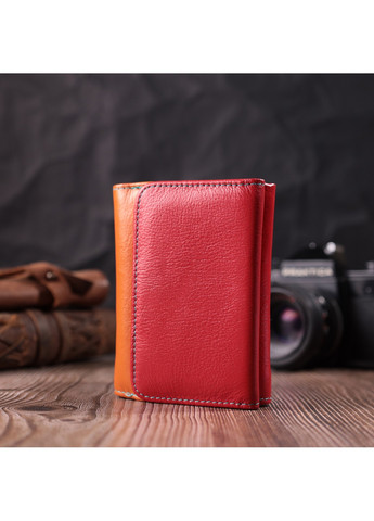 Яскравий гаманець для дівчат із натуральної шкіри 22498 Різнокольоровий st leather (277980483)