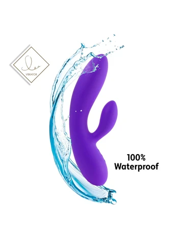 Гибкий вибратор кролик с двумя моторами Lea Rabbit Vibrator Medium Purple FeelzToys (277236733)