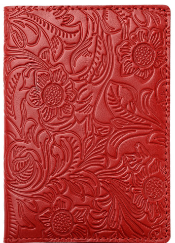 Шкіряна Обкладинка Для Паспорта Villini 015 Квіти Червона Martec (259115812)