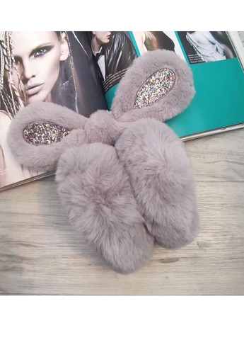 Навушники теплі з кролячими вушками Сірий One Size No Brand (261330125)
