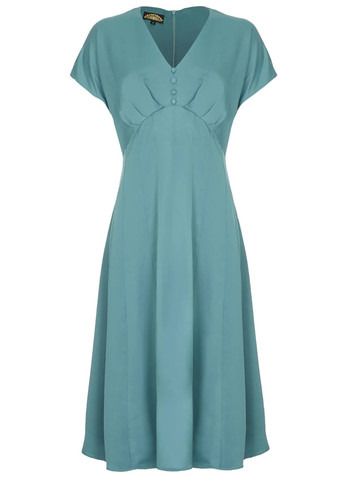 Бирюзовое коктейльное платье женское "валерия" цвета венецианский голубой No Brand однотонное
