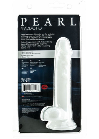 Жемчужный фаллоимитатор на присоске — Pearl by 7,5″ Dong, вибропуля в подарок ADDICTION (269995348)