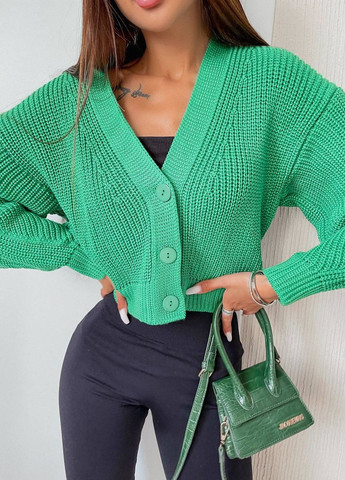 Женская кофта на пуговках цвет зеленый р.42/46 441406 New Trend (263134194)