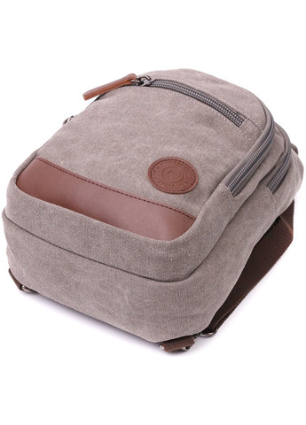 Чоловіча текстильна сумка через плече з ущільненою спинкою Vintagе 22173 Сірий Vintage (267925274)