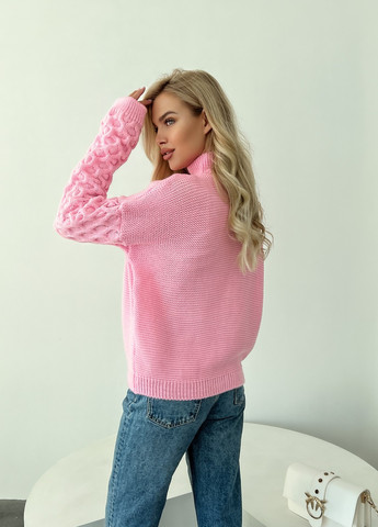 Светло-розовый демисезонный свитер Larionoff