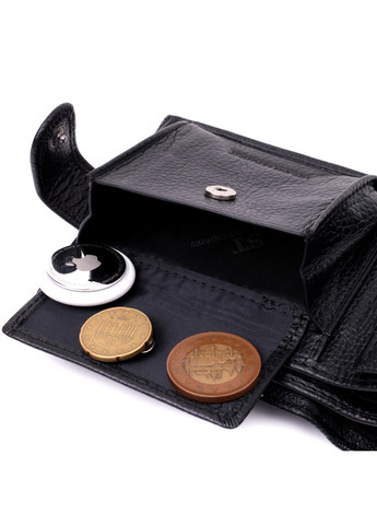 Классическое портмоне для мужчин с блоком для карт из натуральной кожи 19473 Черное st leather (278001128)