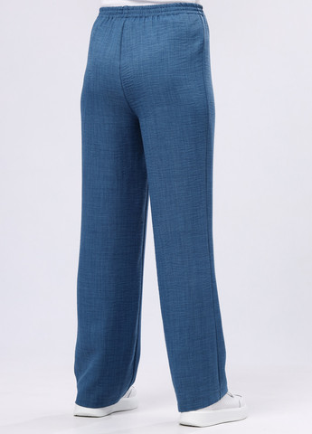 Легкие синие брюки из вискозной ткани жатка 7161с Cat Orange (259374581)