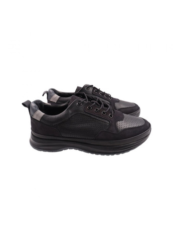 Чорні кросівки чоловічі чорні натуральна шкіра Ridge 469-23DTS