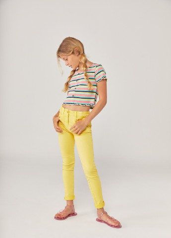 Желтые демисезонные скинни штани denim limon Boboli