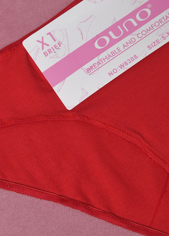 Труси жіночі однотонні червоного кольору Let's Shop (271813367)