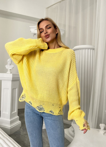 Желтый демисезонный свитер джемпер Larionoff
