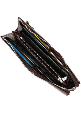 Практичний чоловічий клатч із натуральної шкіри aфлотар 22051 Коричневий Bond (262157966)