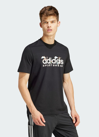Черная футболка landscape sportswear graphic adidas