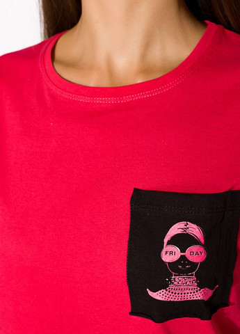 Малиновая летняя футболка женская 317f072 (малиновый) Time of Style