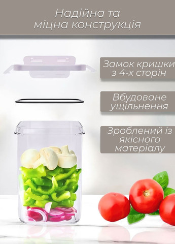 Набор контейнеров для круп 14шт. / набор для сыпучих продуктов / набор пластиковых контейнеров Серый 68395 OnePro (267155338)