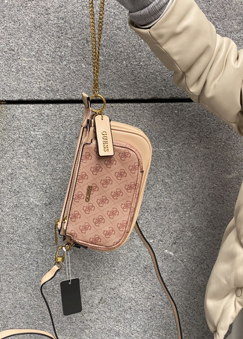 Женская сумка кросс-боди бежевая Guess (271837042)