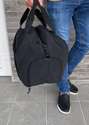 Чорна чоловіча жіноча сумка з відділенням для взуття 42х30х24см No Brand (260026942)