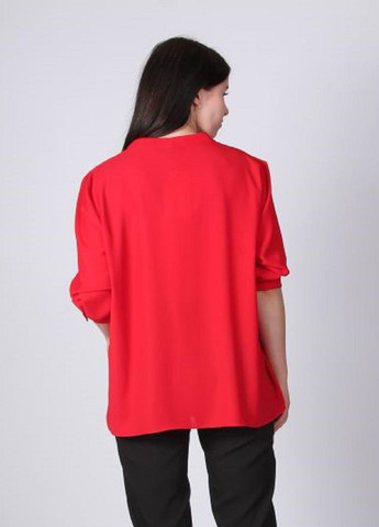 Красная блузка женская 93919 однотонный софт красная Актуаль