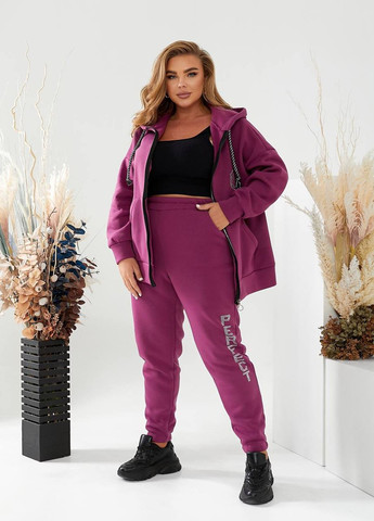 Теплй женский костюм на флисе цвет пурпурнй р.48/50 448157 New Trend (274539859)