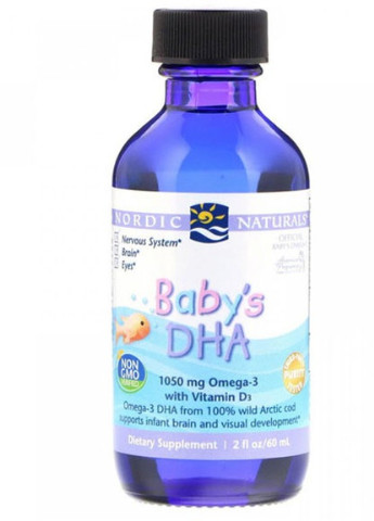 Baby's DHA with Vitamin D3, 2 fl oz 60 ml Nordic Naturals (256720894)