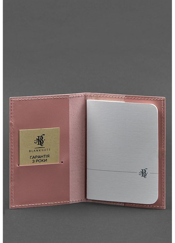 Шкіряна паспортна кришка 1.2 рожевий BN-OP-1-2 рожевий-персик BlankNote (263519158)