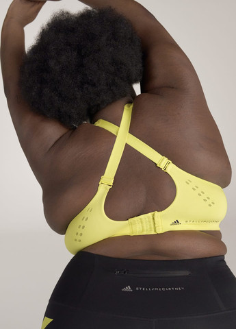 Жёлтый спортивный бра by stella mccartney truepace (plus size) adidas