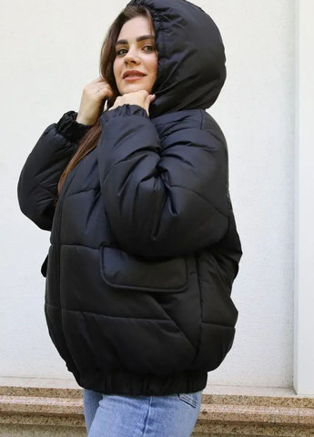 Черная зимняя женская зимняя куртка SK