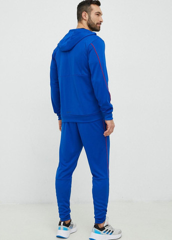 Синие спортивные демисезонные зауженные брюки adidas