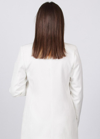 Молочный женский пиджак удлиненный женский 029 костюмный креп молочный Актуаль - демисезонный