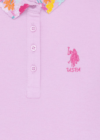 Розовая детская футболка-футболка поло u.s.polo assn на девочку для девочки U.S. Polo Assn.