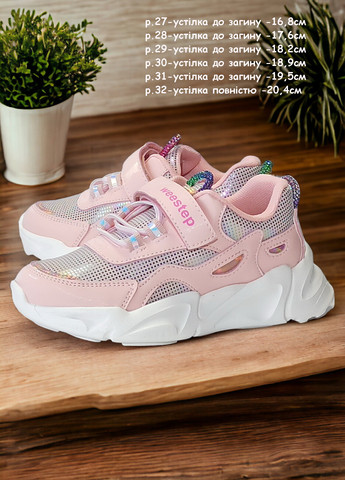 Світло-рожеві осінні кросівки для дівчинки 3602р Weestep