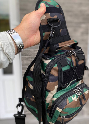 Нагрудная тактическая сумка барсетка слинг мини рюкзак Tactica XL камуфляж NATO No Brand (258402455)