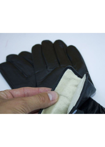 7,5 - Зимові чорні теплі жіночі рукавички з натуральної шкіри BR-S (261486815)