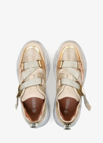 Кросівки, колір бежевий Estro комбіновані демісезони (268127927)