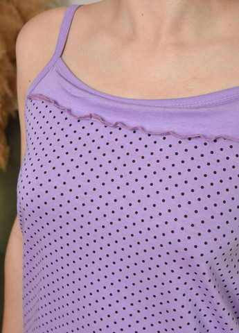 Ночная рубашка женская сиреневого цвета в горох Let's Shop (264826420)