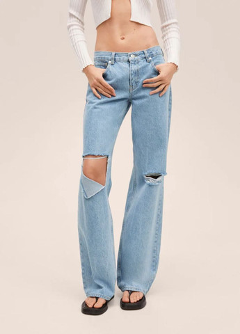 Широкие джинсы с низкой посадкой Mango - (264202509)