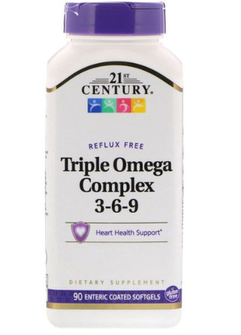 Triple Omega Complex 3-6-9 90 Softgels 21st Century (256722202)