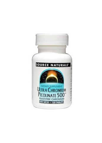 Ultra Chromium Picolinate 500 mcg 120 Tabs Source Naturals (256723217)