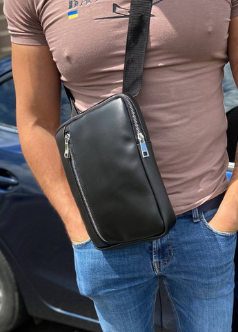 Мужская черная сумка планшетка через плечо Meet 26 * 21 * 4 - m44 No Brand (260026922)