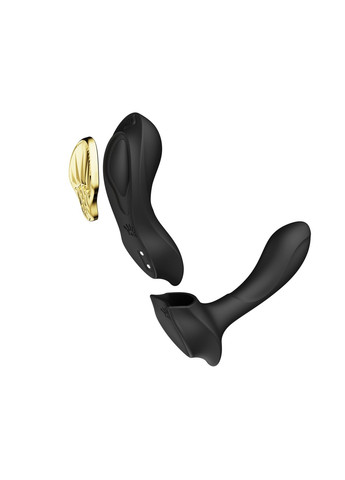 Смартвибратор в трусики — AYA Obsidian Black, насадка и пульт ДУ Zalo (258470928)