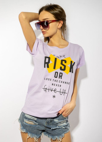 Бузкова літня футболка жіноча (бузковий) Time of Style